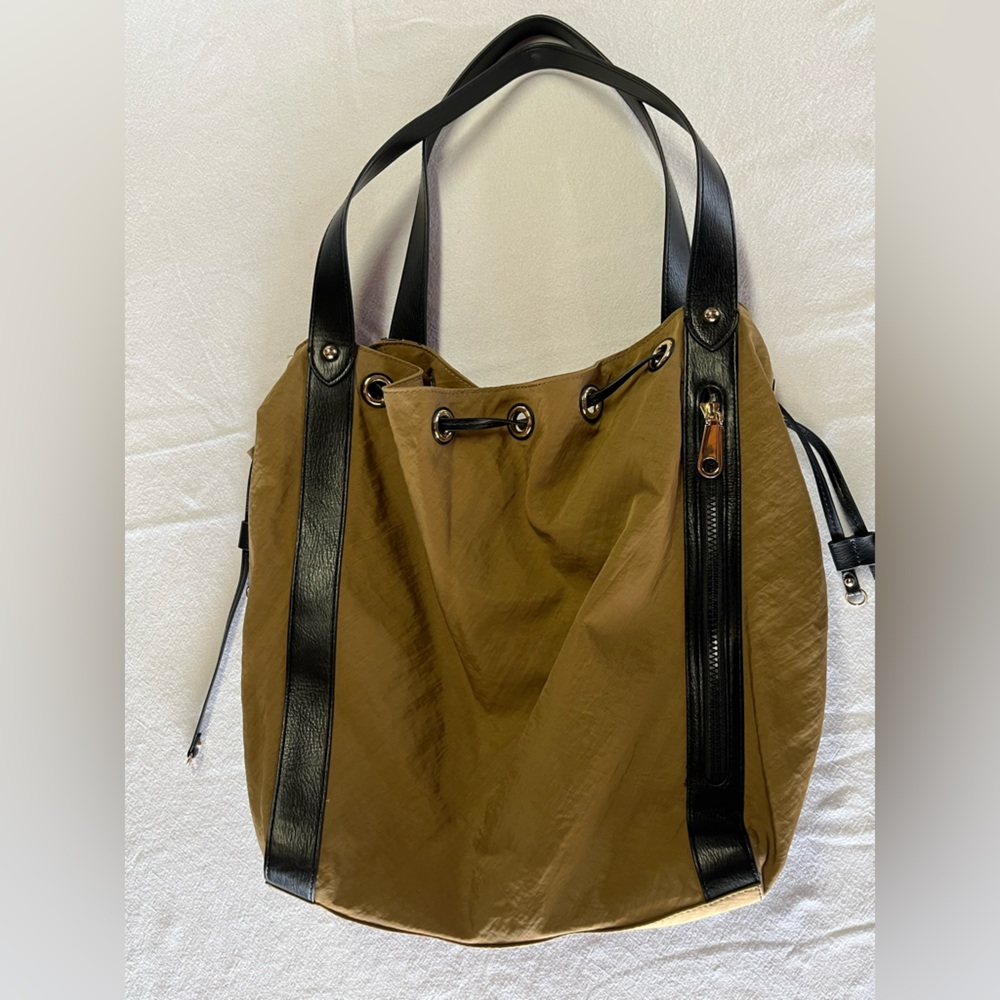 Rebecca Minkoff Tote Large Military Brown Nylon Bag